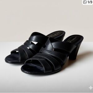 Aerosoles What’s What Black Women's Heeled Sandals NWT NIB Size 9M